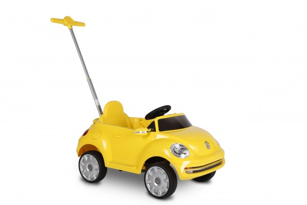 ROLLPLAY 49183 VW Beetle, Gelb - Push Car mit ausziehbarer Fußstütze, Für Kinder ab 1 Jahr bis 20kg
