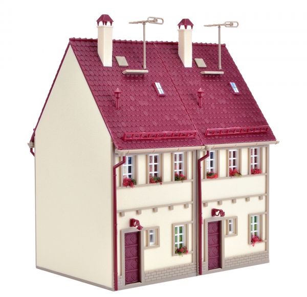 Vollmer 43843 H0 Reihen-Doppelhaus, beige