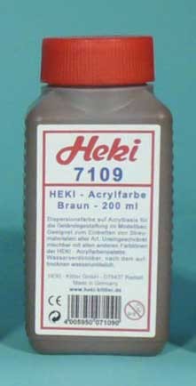 Heki 7109 Acrylfarbe Braun, 200 ml