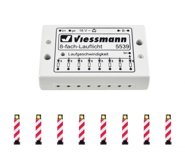 Viessmann 5040 H0 8 Stück Warnbacken mit Lauflicht elek