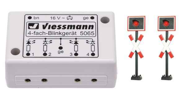 Viessmann 5060 H0 2 Andreaskreuz mit Blinkelektron ik.