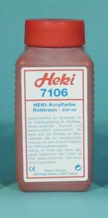 Heki 7106 Acrylfarbe Rotbraun, 200 ml