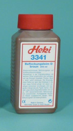 Heki 3341 Beflockungsleim braun, 200 ml