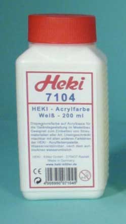 Heki 7104 Acrylfarbe Schneeweiss, 200 ml